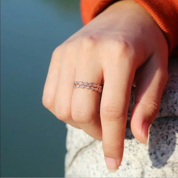 NWT White Sapphire Stackable Rings - Picture 6 of 6